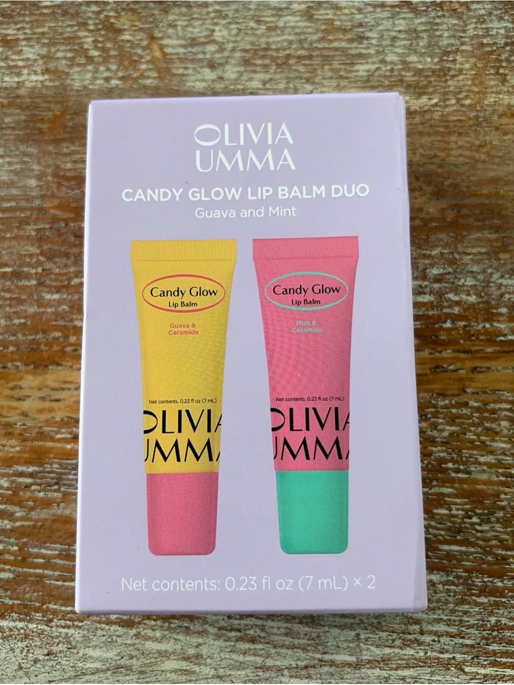 Candy Glow Lip Balm Duo — Guava Pink  & Mint Green